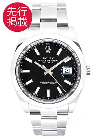 ロレックス デイトジャスト41 126300 ブラック 中古