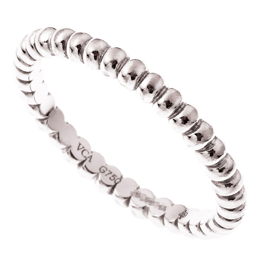 ヴァンクリーフ＆アーペル ペルレ リング ホワイトゴールド 中古