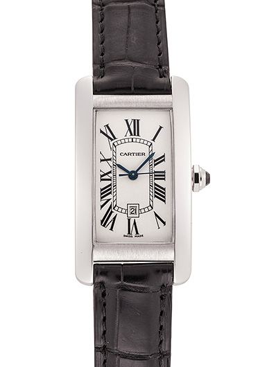 カルティエ タンクアメリカン MM W2603656 シルバー 中古