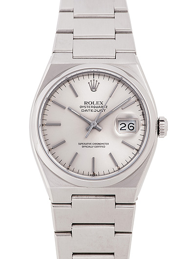 ロレックス オイスタークォーツ デイトジャスト 17000 シルバー 中古