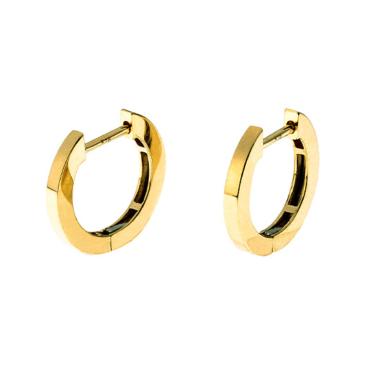 ノーブランド 18K ゴールド フープ ピアス 31100266 イエローゴールド 新品