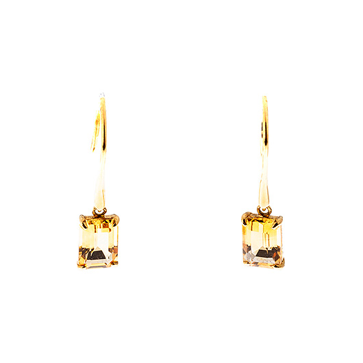 ノーブランド シトリン ピアス 46024388 イエローゴールド 新品