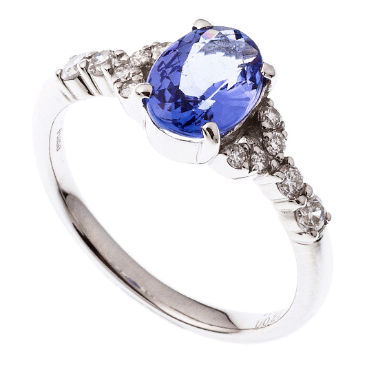 ノーブランド タンザナイト リング 45006987 プラチナ/ブルー 新品