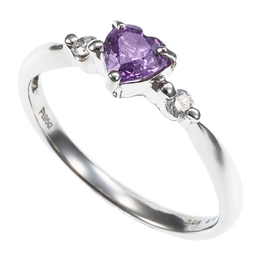 ノーブランド サファイヤ リング 42100050 プラチナ/パープル 新品