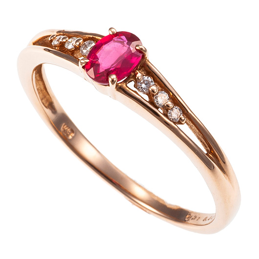 ノーブランド ルビー リング 41006354 ピンクゴールド/レッド 新品