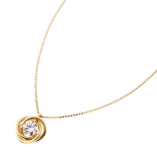 ノーブランド ダイヤモンド ネックレス 4285320 イエローゴールド 新品