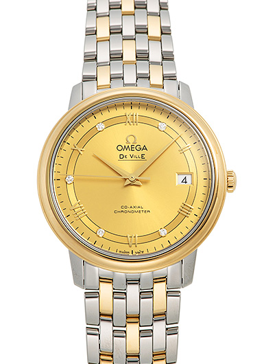 オメガ デ・ヴィル プレステージ 424.20.37.20.58.002 シャンパン 新品