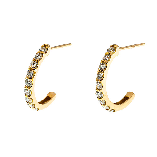 ノーブランド ダイヤモンド ピアス 4015890 イエローゴールド 新品