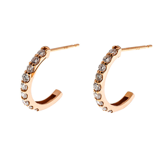 ノーブランド ダイヤモンド ピアス 4015900 ピンクゴールド 新品