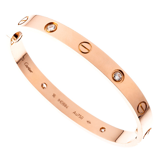 カルティエ ラブ ブレスレット クラシック ピンクゴールド 中古