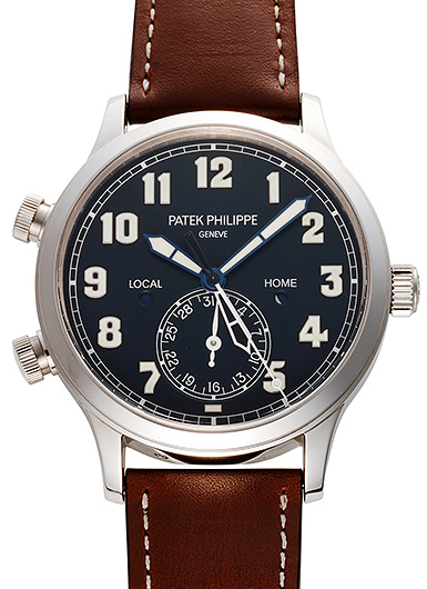 パテックフィリップ カラトラバ パイロット トラベルタイム 5524G-001 ブルー 中古