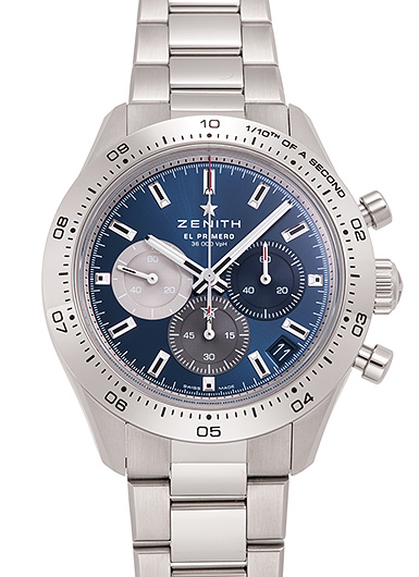 ゼニス クロノマスター スポーツ ブルー 03.3114.3600/51.M3100 ブルー/シルバー/グレー 中古