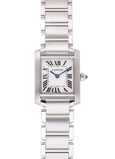 カルティエ タンクフランセーズSM W51008Q3 ホワイト 中古