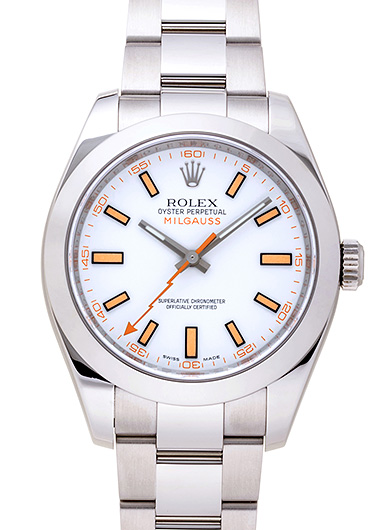 ロレックス ミルガウス 116400 ホワイト 中古