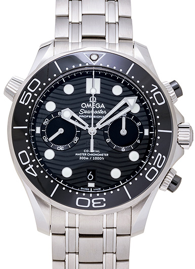 オメガ シーマスター300M コーアクシャル マスタークロノメーター クロノグラフ 210.30.44.51.01.001 ブラック 中古