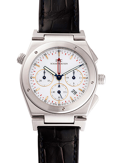 IWC インヂュニア メカクォーツ クロノグラフ アラーム IW381503 ホワイト 中古