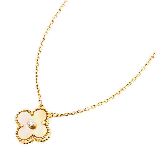 ヴァンクリーフ＆アーペル ヴィンテージ アルハンブラ ペンダント --- イエローゴールド 中古