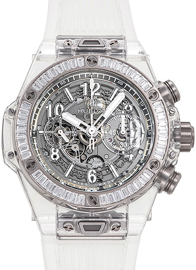 ウブロ ビッグバン ウニコ サファイアバゲット 411.JX.4802.RT.1904 グレー 中古