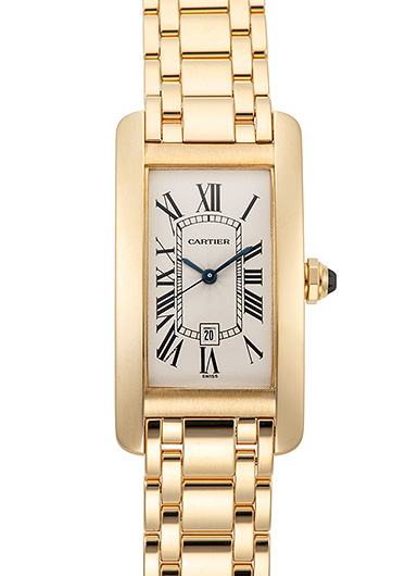 カルティエ タンクアメリカンMM W26035K2 シルバー 中古