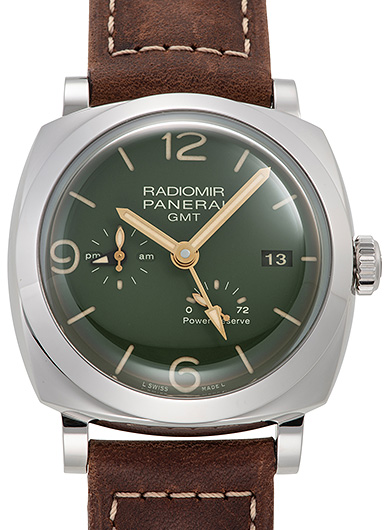パネライ ラジオミールGMT PWR PAM00999 グリーン 中古