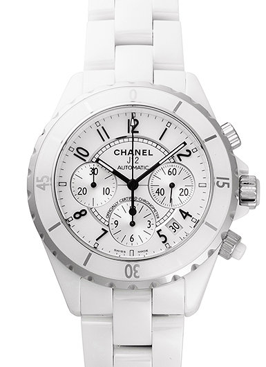 シャネル J12 クロノグラフ H1007 ホワイト 中古