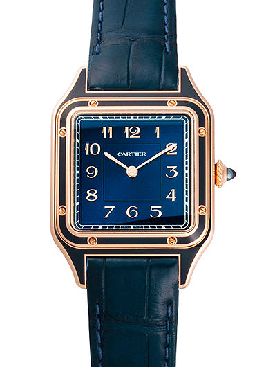 カルティエ サントス デュモン LM WGSA0098 ピーコックブルー 中古