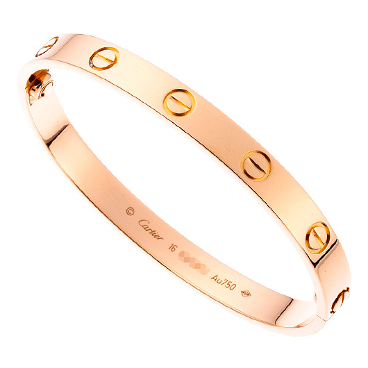 カルティエ ラブ ブレスレット クラシック ピンクゴールド 中古