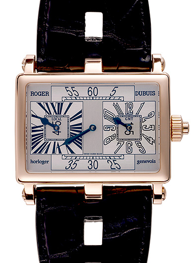 ロジェ・デュブイ トゥー マッチ デュアルタイム T31 9847 5 56.37 DT シルバー 中古