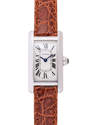 カルティエ タンクアメリカン SM W2601956 シルバー 中古