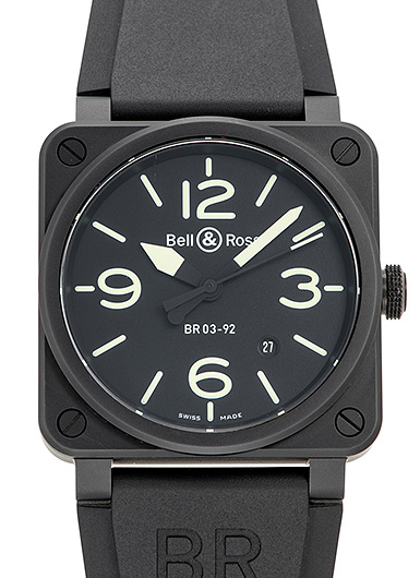 ベル＆ロス BR03-92 ナイトラム BR0392-BL3-CE/SCA ブラック 中古