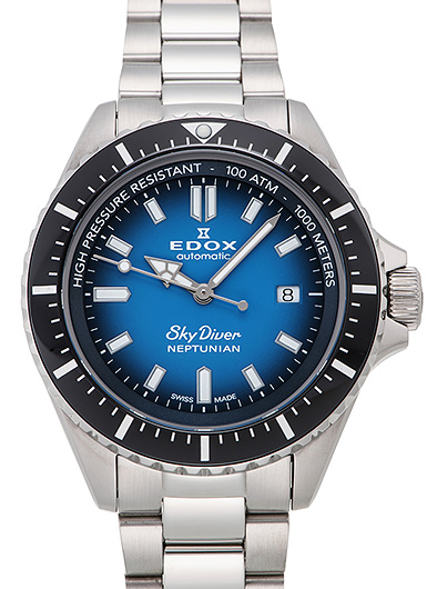 エドックス ネプチュニアン オートマティック 80120-3NM-BUIDN ブルー 中古