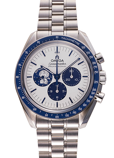 オメガ スピードマスター プロフェッショナル コーアクシャル マスタークロノメーター クロノグラフ シルバー スヌーピー アワード 310.32.42.50.02.001 シルバー/ブルー 中古