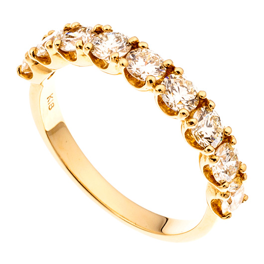 ノーブランド ダイヤモンド エタニティ リング 11027571 イエローゴールド 新品