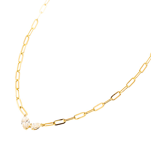 ノーブランド ダイヤモンド ネックレス 13100493 イエローゴールド 新品