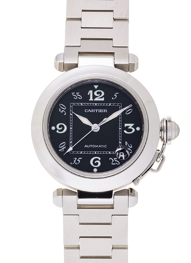 カルティエ パシャC W31043M7 ブラック 中古