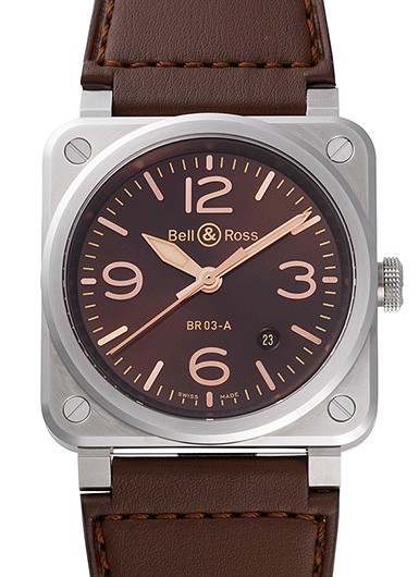 ベル＆ロス BR03 ゴールデンヘリテージ BR03A-GH-ST/SCA マロン 中古