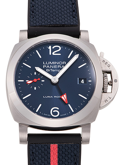 パネライ ルミノール クアランタ ルナ ロッサ Bitempo PAM01404 ブルー 中古