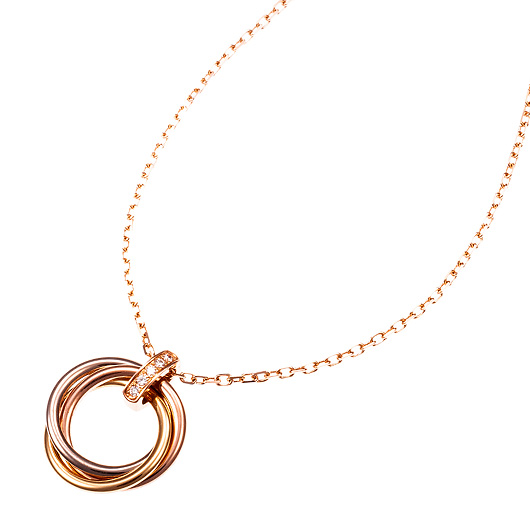 カルティエ トリニティ ネックレス ホワイトゴールド/イエローゴールド/ピンクゴールド 中古