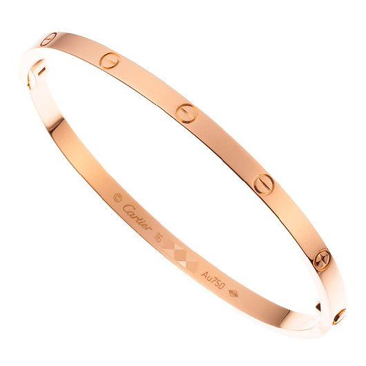 カルティエ ラブ ブレスレット SM CBR6047316 ピンクゴールド 中古