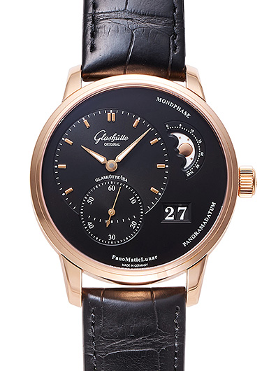 グラスヒュッテオリジナル パノマティック ルナ 1-90-02-49-35-61 ブラック 中古