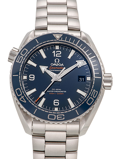 オメガ シーマスター プラネットオーシャン コーアクシャル マスタークロノメーター 215.30.44.21.03.001 ブルー 中古