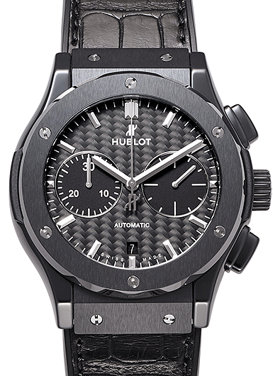 ウブロ クラシック フュージョン クロノグラフ ブラックマジック 521.CM.1771.RX ブラック 中古