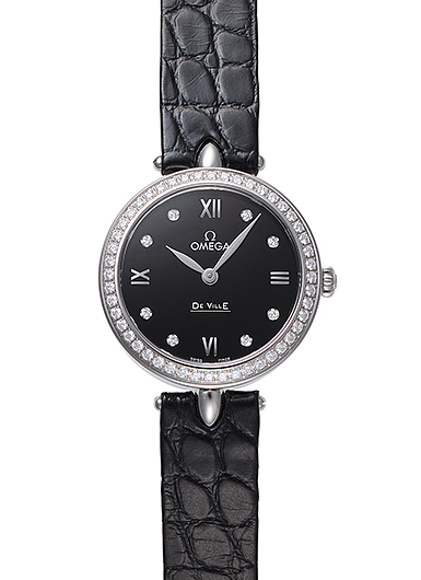 オメガ デ・ヴィル プレステージ デュードロップ 424.18.27.60.51.001 ブラック 中古