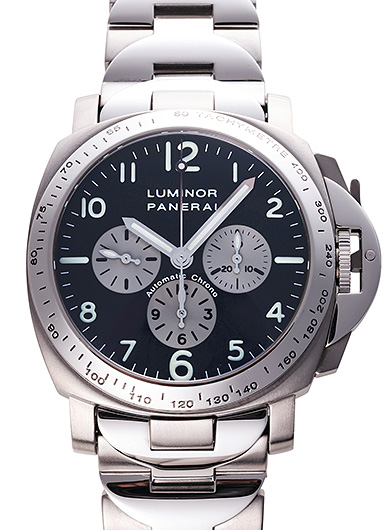 パネライ ルミノール クロノグラフ PAM00052 ブラック/シルバー 中古