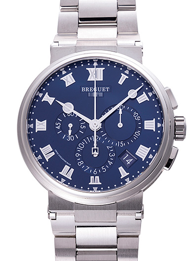 ブレゲ マリーン クロノグラフ 5527 5527TI/Y1/TW0 ブルー 中古