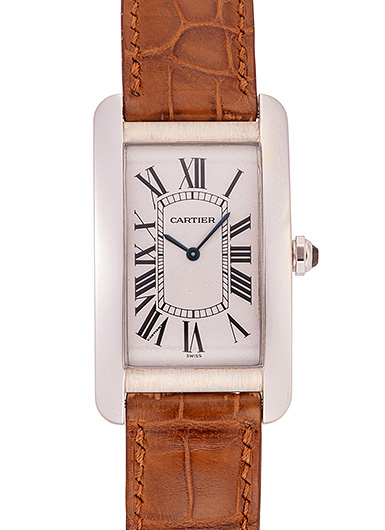 カルティエ タンクアメリカンLM W2601356 シルバー 中古