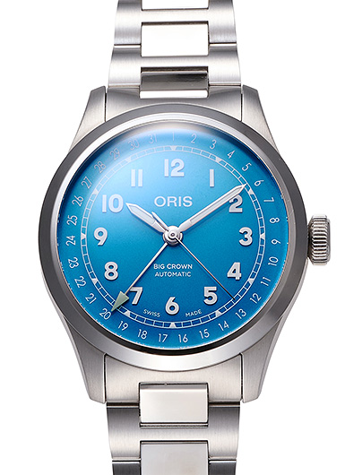 オリス ビッグクラウン ポインター デイト 01 754 7798 4065 ターコイズブルー 中古