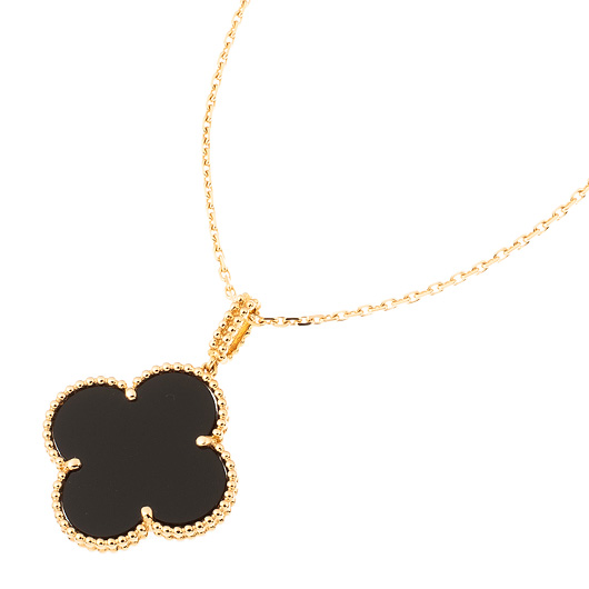 ヴァンクリーフ＆アーペル マジック アルハンブラ ネックレス イエローゴールド 中古