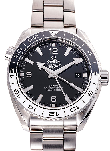 オメガ シーマスター プラネットオーシャン コーアクシャル マスタークロノメーターGMT 215.30.44.22.01.001 ブラック 中古