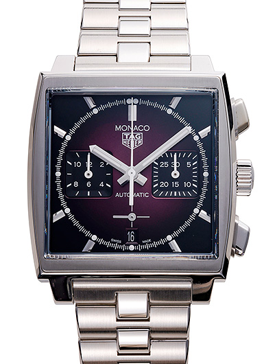 タグ・ホイヤー モナコ キャリバー ホイヤー02 パープルダイヤル リミテッドエディション CBL2118.FC6518 パ－プル 中古